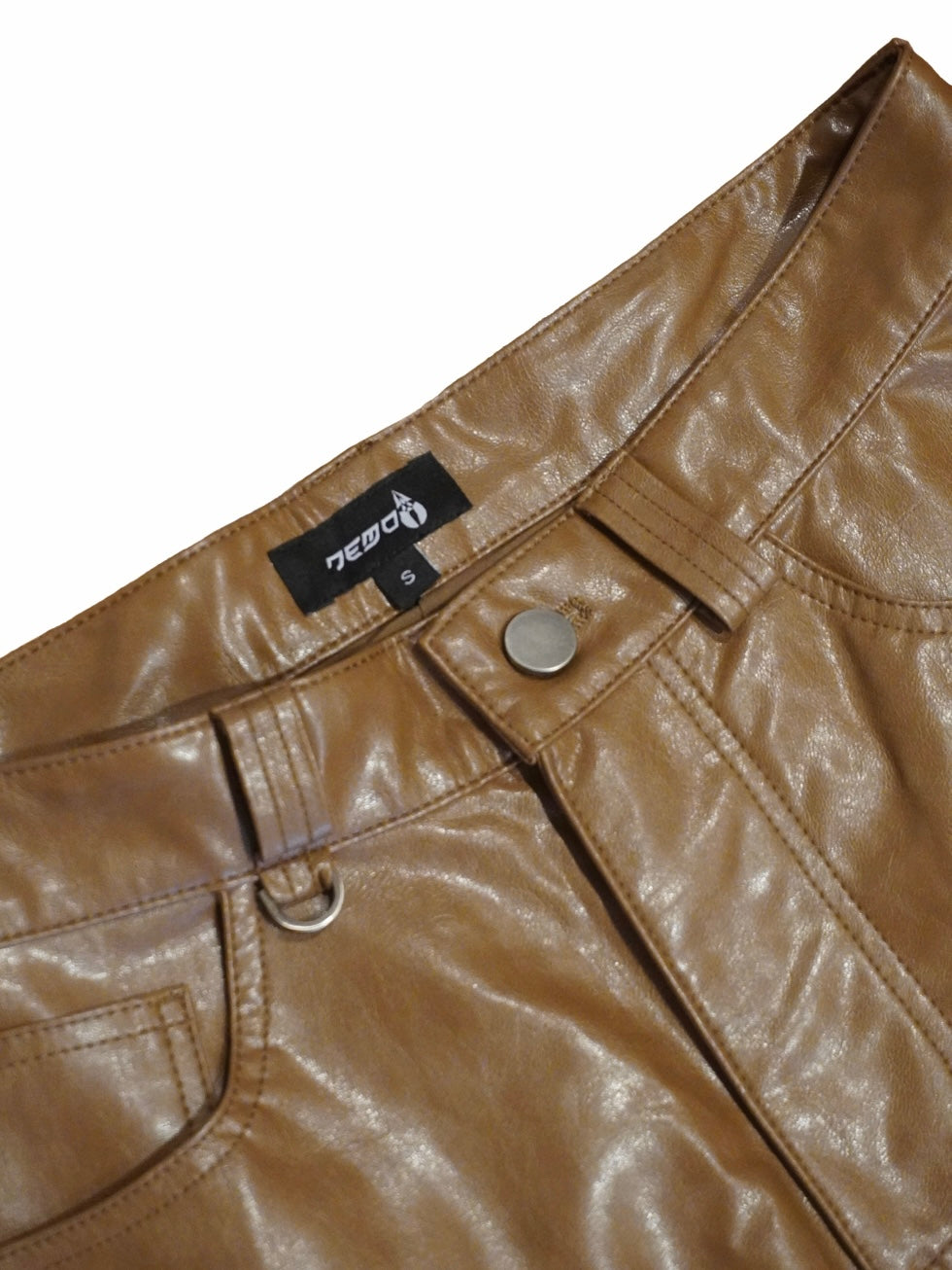 "DRIP" Leather Baggy Jeans