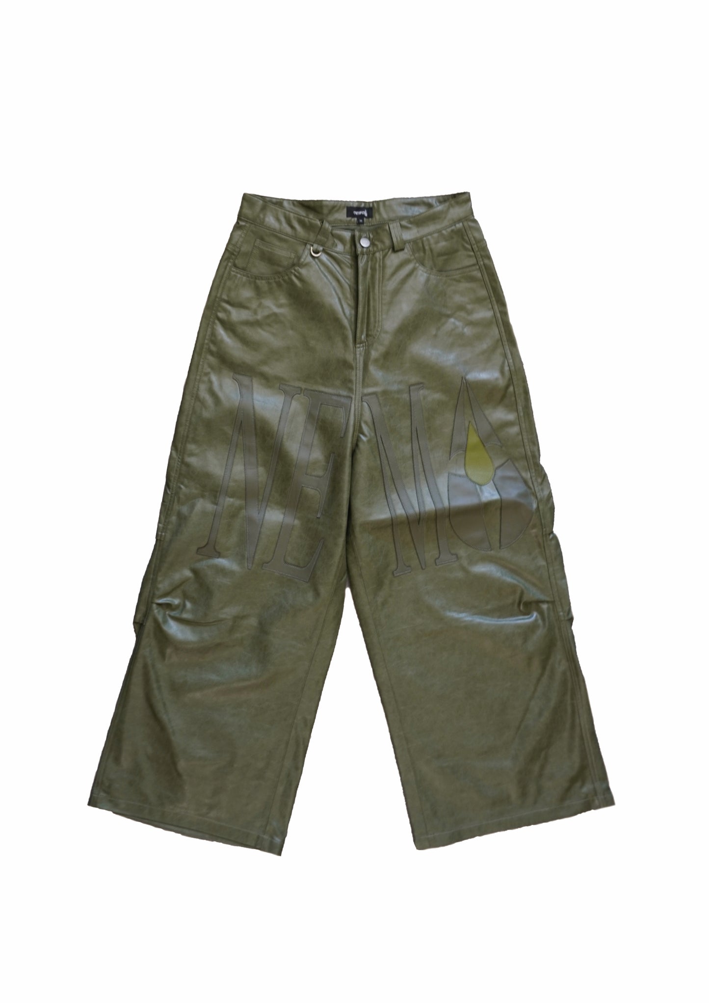 "DRIP" Leather Baggy Jeans